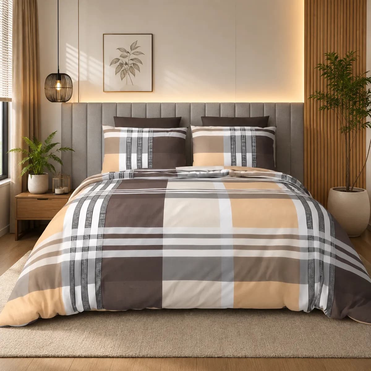 Urban Loom Collection - Sandstone Metro Checks